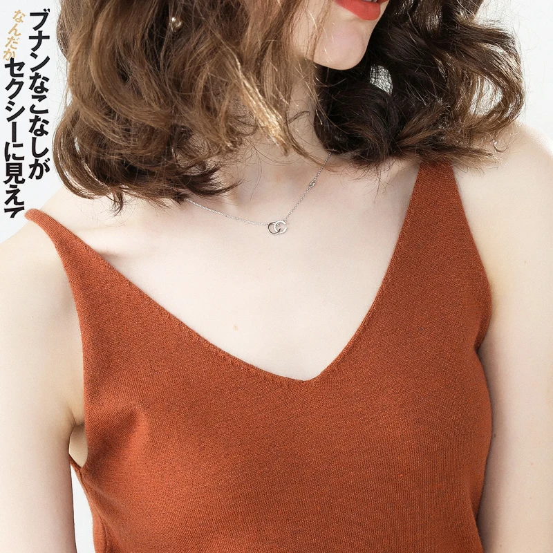 Майка женская с V-образным вырезом укороченный топ без рукавов свободная рубашка