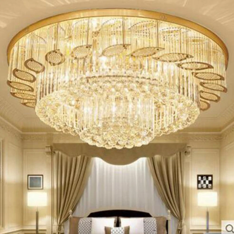 Простой кристалл гостиной круглый потолок LED современная Европейская атмосфера