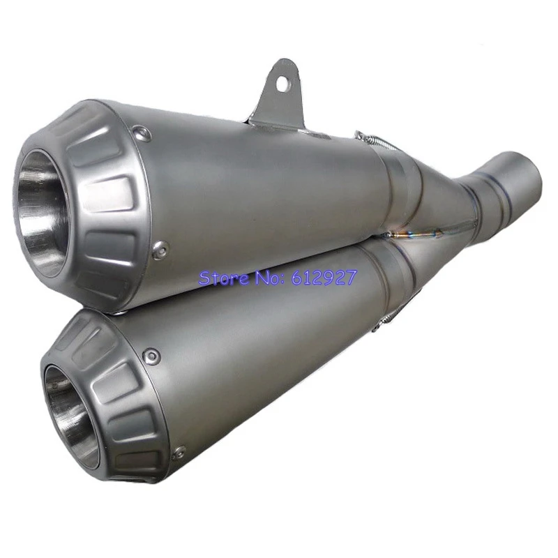 Escape Moto двойной мотоциклетный глушитель выхлопной трубы Akrapovic мотоцикл глушитель двойной выхлопной Y трубы для DUCATI Diavel сталь