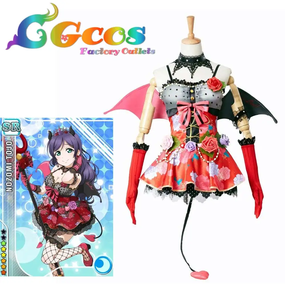 CGCOS Бесплатная доставка Косплей Костюм любовь живой дьявол демон Tojo костюм