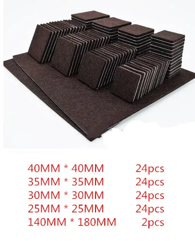 72pcs-122pcs Self Adhesive furniture leg pad Table Chair leg protector Feet Floor Anti Slip mat Bumper DIY Furniture Accessories - Цвет: K