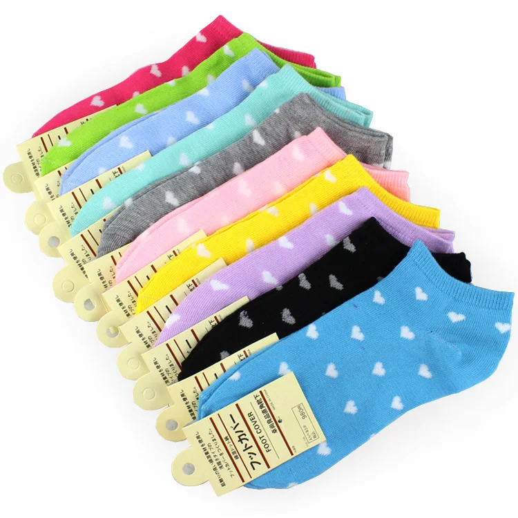 Носки следки женские карамельных цветов классические удобные разных с принтом в