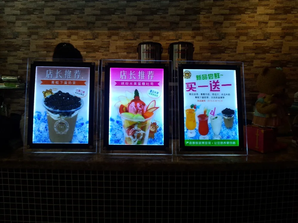 Акриловая рамка a4 led Меню Доска стенд дисплей световая коробка|box exhaust|box fan with remotebox