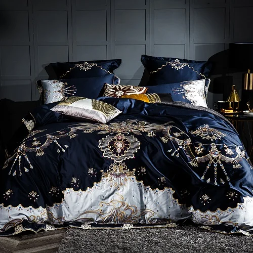 Bedding set 2 1000TC Египетский хлопок Дань шелковистый роскошный комплект постельного белья queen King size простыня комплект простыня parrure de lit ropa de cama - Цвет: Bedding set 2