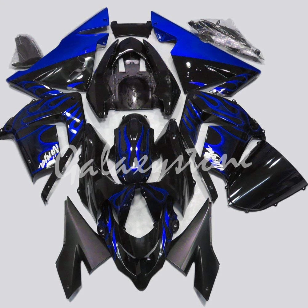 Зеленое пламя роспись Обтекатели подходит для мотоцикла 2004 2005 Kawasaki Ninja ZX 10R|Полные