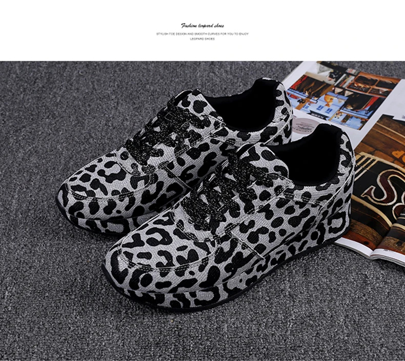 Dropshipping Women Casual Shoes Sexy Leopard Print Women Sneakers Shoes Zapatos De Mujer Sapato Feminino XXZ63