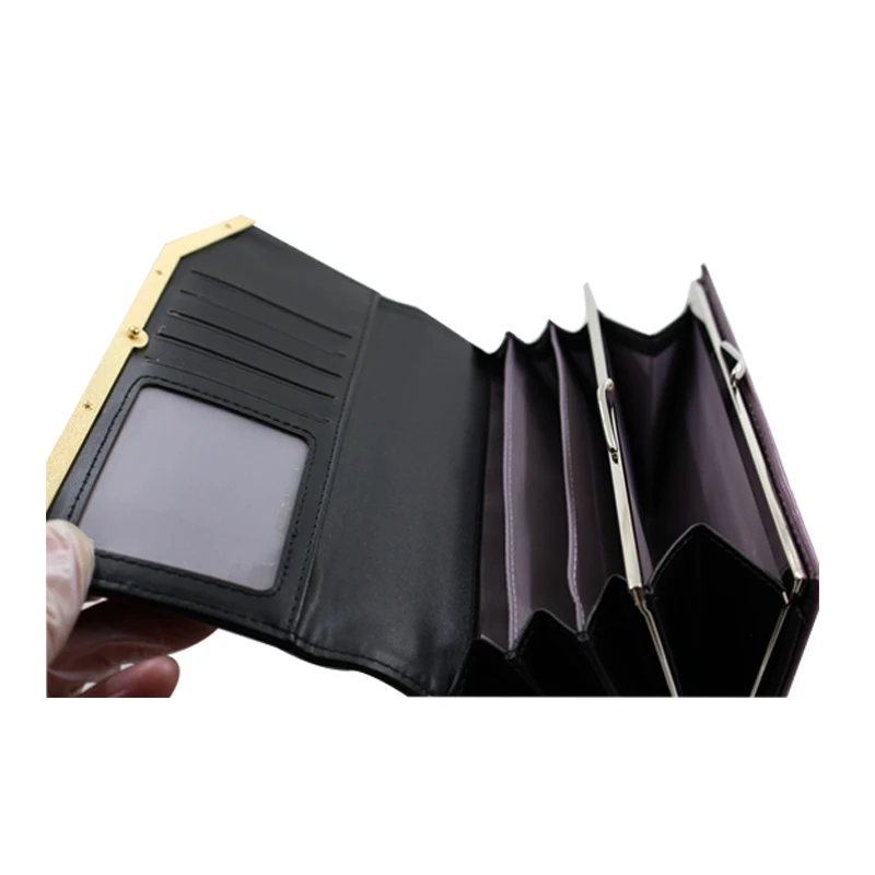 Роскошный женский кошелек из искусственной кожи с маленькой подвеской