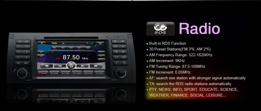 7 &quotHD Android 6.0.1 OS Wi Fi 3G dvd плеер автомобиля для BMW E39 E53 GPS nav Радио стерео Bluetooth