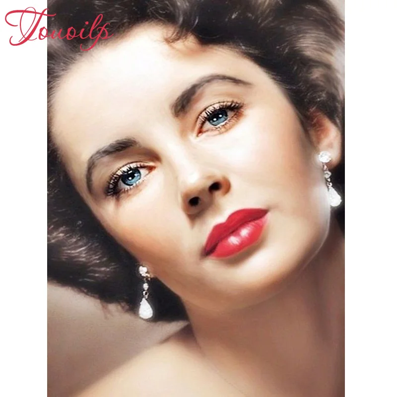 

5d spuare&roud Diamond Embroidery Needlework DIY Elizabeth Taylor Diamond Painting Cross Stitch Pictures By Numbers Home Decor