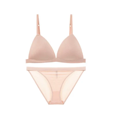 Sexybra набор, без стального кольца нижнее белье, Женский комфорт, без шрамов, крест грудь бюстгальтер - Цвет: Beige  D