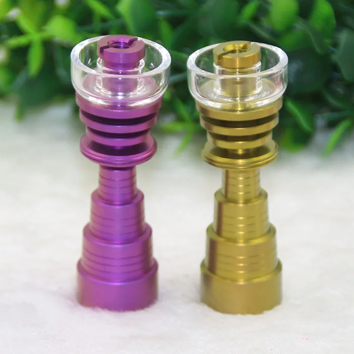 

Colorful Titanium Nail With Quartz Carb Cap Titanium Nails 10mm 14mm 19mm Female Male Joint Quartz Banger Nail