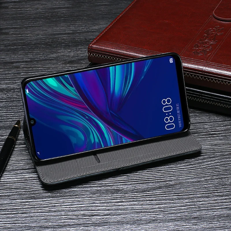 Чехол для Huawei P Smart + 2019 чехол высокое качество ретро кожаный с откидной крышкой Plus
