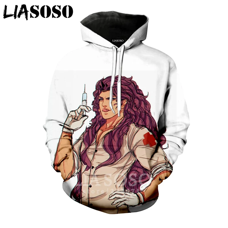 2 LIASOSO, новинка зимы, для мужчин и женщин, Джорно Джованна, толстовка, 3D принт, JoJo, Необычные приключения, толстовки, с длинным рукавом, топ, пуловер, B051-10 - Цвет: 2