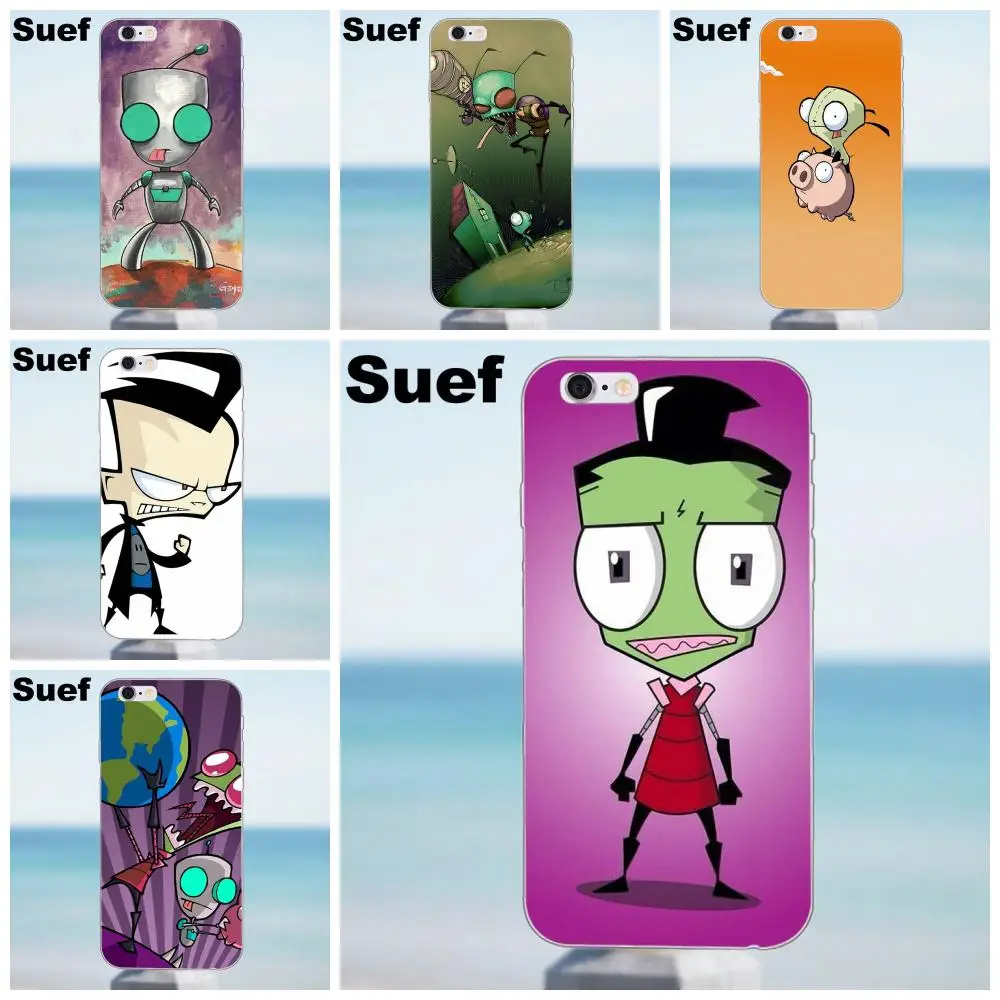 Alien Invader Zim Gir TPU Чехлы для iPhone 4 4S 5 5S 5C SE 6 6S 7 8 Plus X Samsung Galaxy J1 J3 J5 J7 A3 A5 2016 2017|case for iphone|case