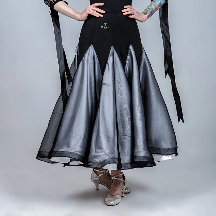 Only skirt Бальное платье для танцев, юбки для женщин, принтованный вальс, стандартный танец, танго, тренировочная одежда, большой подол, фламенко, одежда для выступлений DL3873 - Цвет: Only skirt