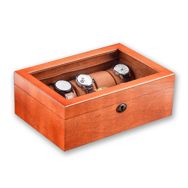 Деревянная коробка для часов чехол 10 слотов роскошный деревянный органайзер с