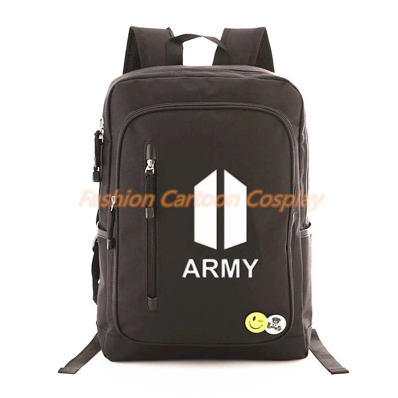 2018 Новый KPOP BTS Bangtan Обувь Для Мальчиков Логотип Двери письмо рюкзак рюкзаки