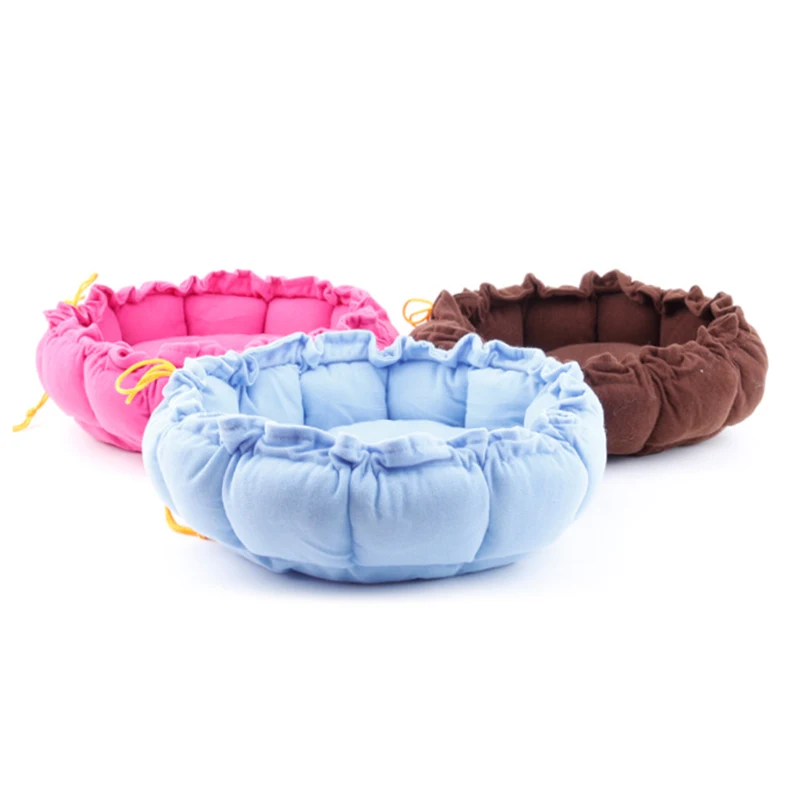 HORBONPY Pet кровать кошка собака плюшевое гнездо Милая складная Щенок Drawstring Тыква