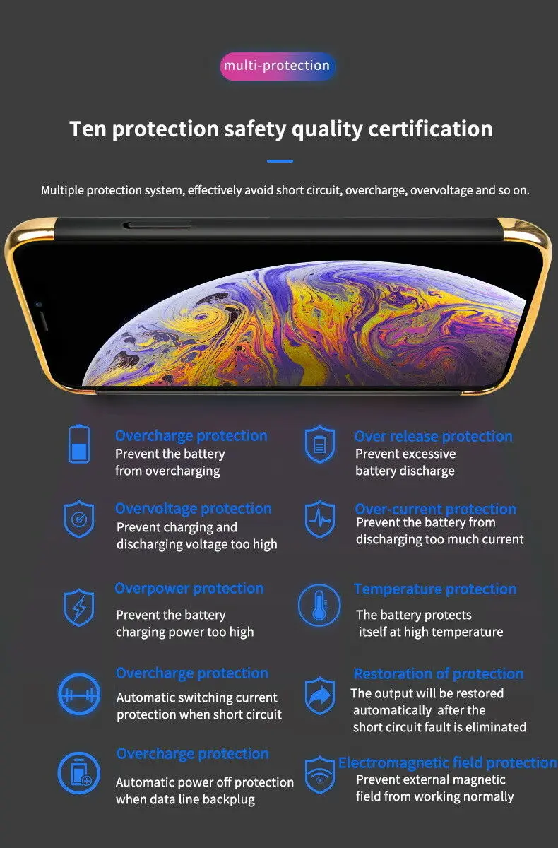 XGODY противоударный чехол-батарея для iphone X XS XR XSMAX 6000 мАч Внешний банк питания для мобильного телефона для iphone X XS XR XSMAX
