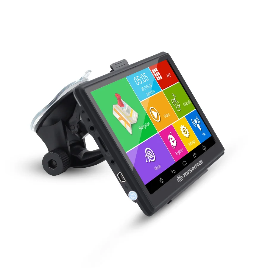 TOPSOURCE 7 &quotHD Автомобильный автомобиль GPS навигатор mtk 800 МГц 8 ГБ gps для