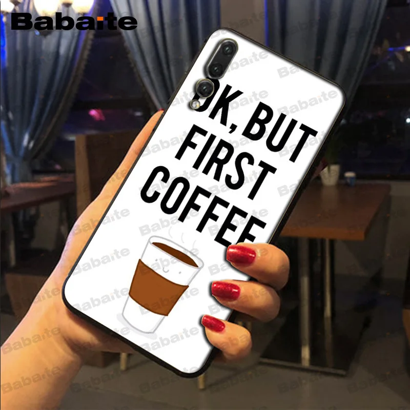 Чехол для телефона Babaite Ok But First Coffee Book huawei mate 10 lite p20lite p9lite nova 3i honor 8x mate20 pro чехол |