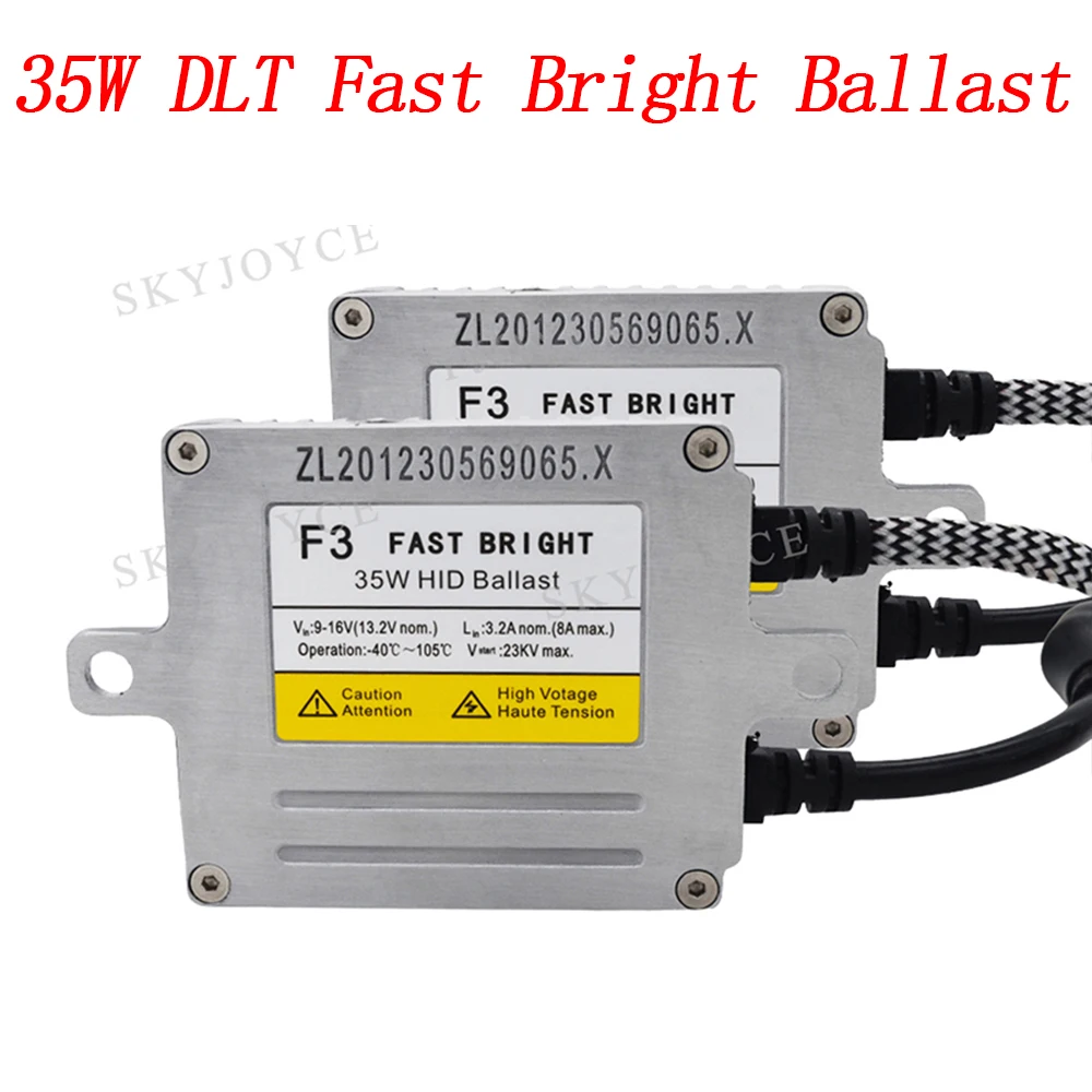 35 Вт ксеноновый балласт DLT F3 Быстрый Яркий свет HID набор ламп старт AC Cnlight H1 H7 H11 D2H