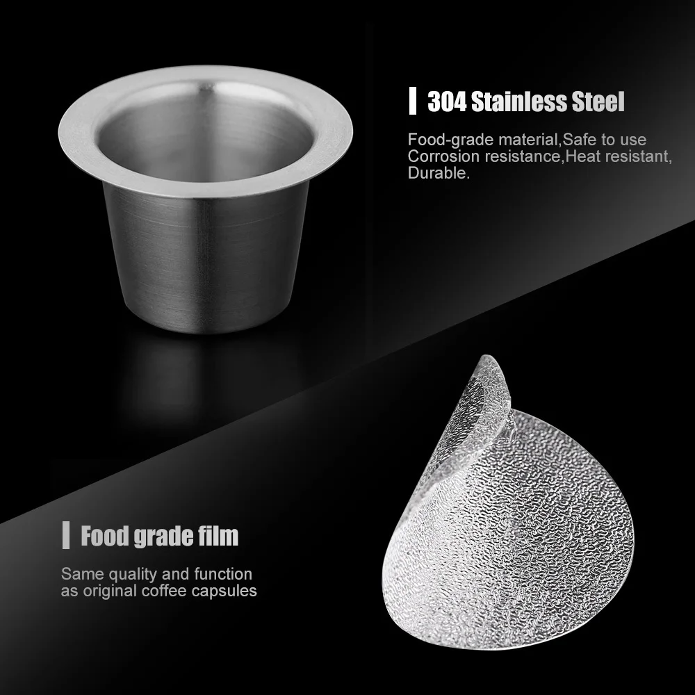 3 стручки 1 кофе Темпер из нержавеющей стали Nespresso многоразовые кофейные капсулы многоразовые чашки фильтр Кофеварка стручки с 120 уплотнениями
