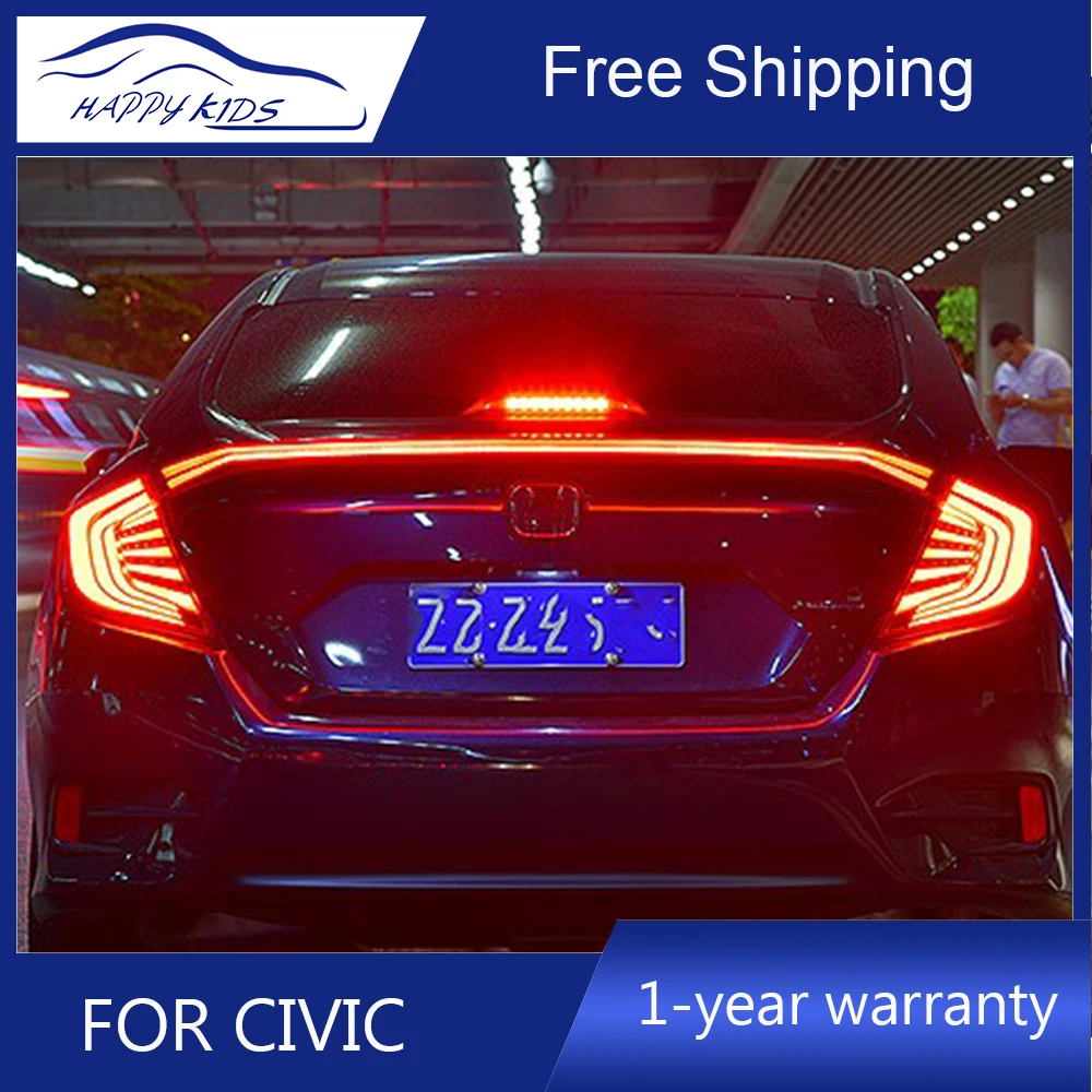 Стайлинга автомобилей задние фонари светильник для Honda Civic X 10G 2016 светодиодный