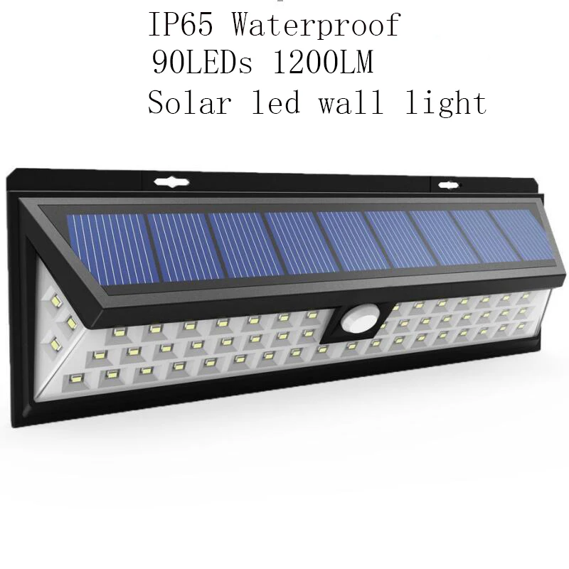 90 светодиодный s 950lm Солнечный настенный светильник 2835 SMD белый Мощность на