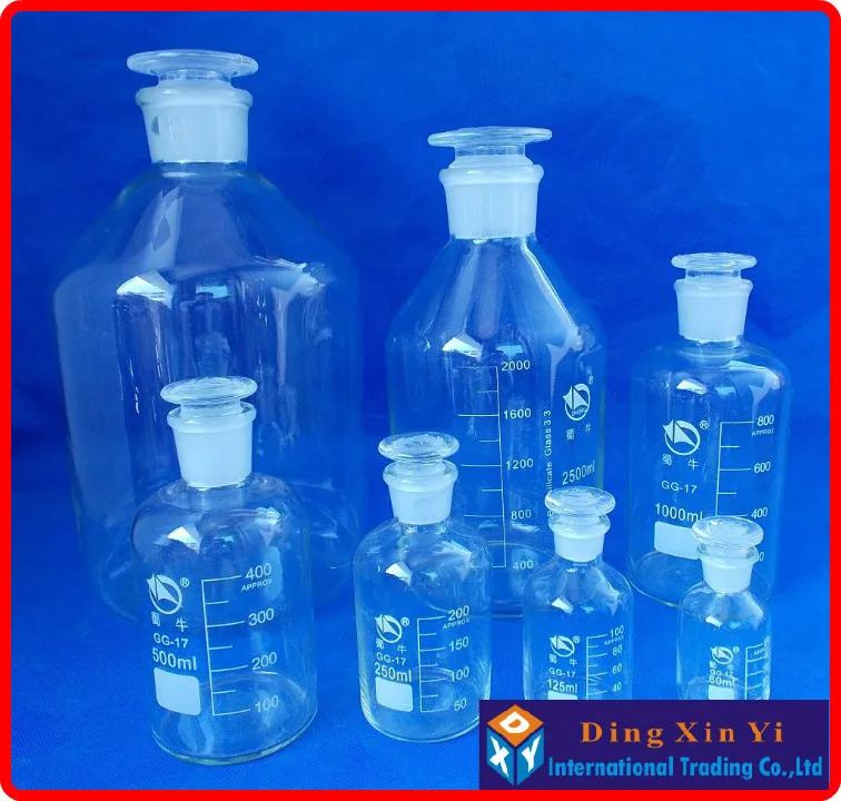 5000 мл стеклянный реагент бутылка с заземлением стеклянная пробка узкий рот