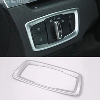 abs chrome head light headlight switch button cover trim car accessories for bmw x1 f48 2016 2018 x2 f47 2018
