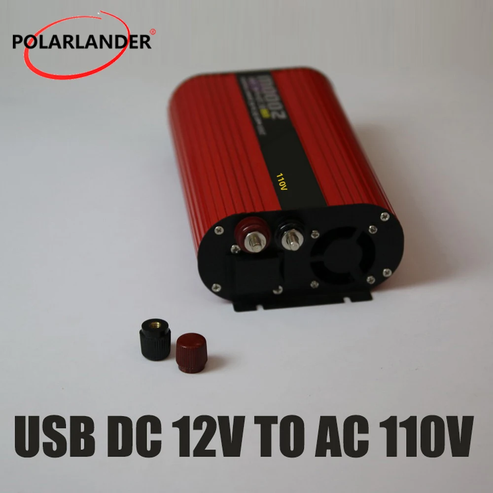 Автомобильный инвертор Polarlander с двумя USB-портами 2000 Вт 12 В/24 В 110 В/220 постоянного