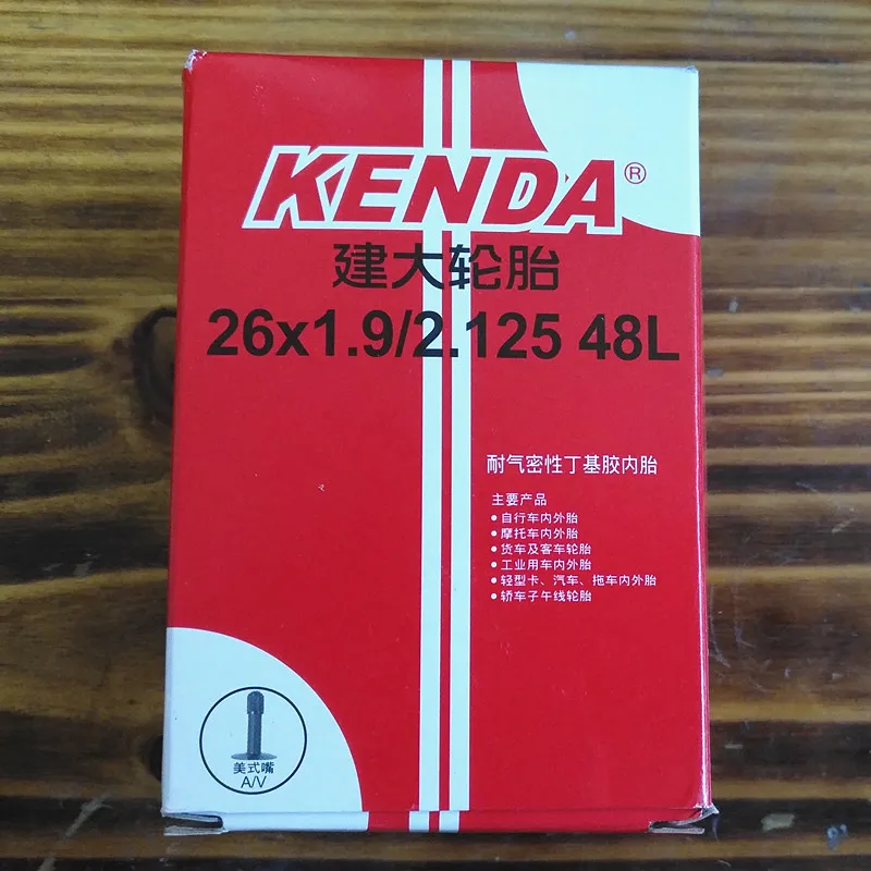 Сверхлегкая велосипедная трубка Kenda 26*1 9/2 125 для горного велосипеда из бутила