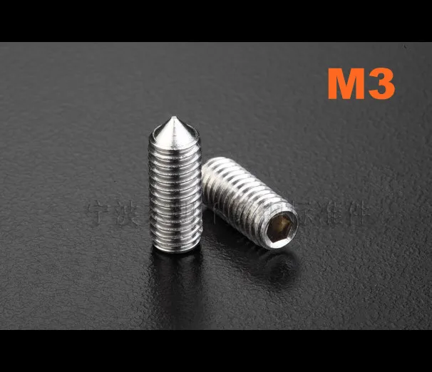 1000 шт./лот M3 * 3/4/5/6/8/10/12 DIN914 Набор шестигранных винтов из нержавеющей стали с