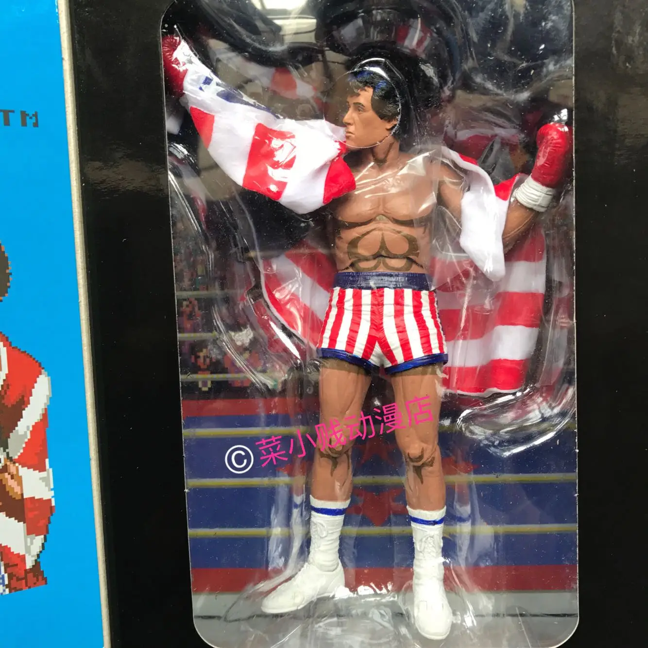 Фильм игрушка-Герой мультфильма rocky ROCKY Stallone носить американский флаг 7 дюймов фигурка Подвижная кукла
