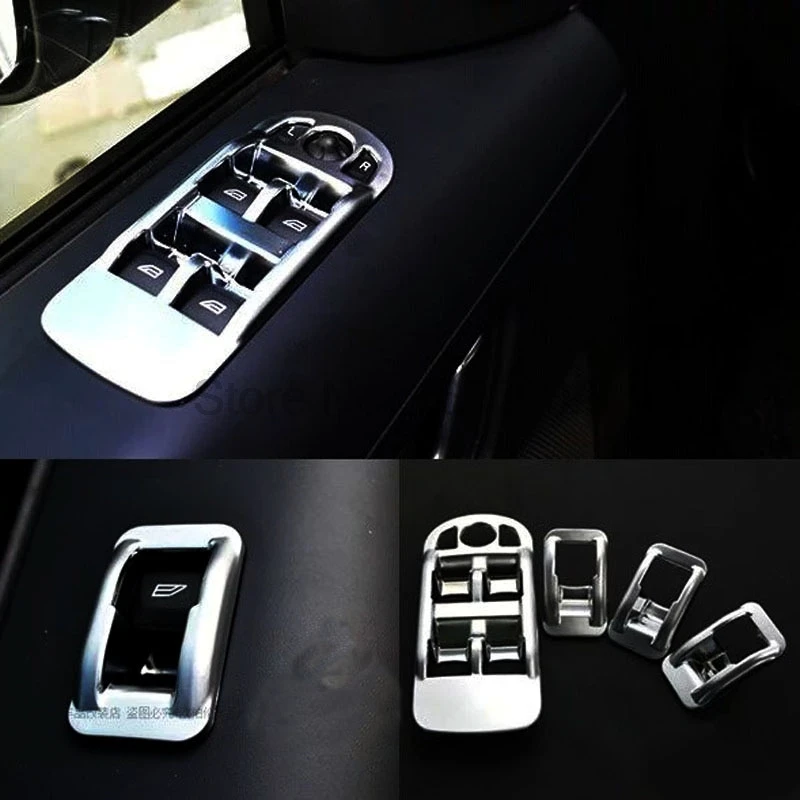 4 шт. хромированные кнопки для стеклоподъемника Land Rover Freelander 2 LR2 2011 2015 Sport|trim cover|window