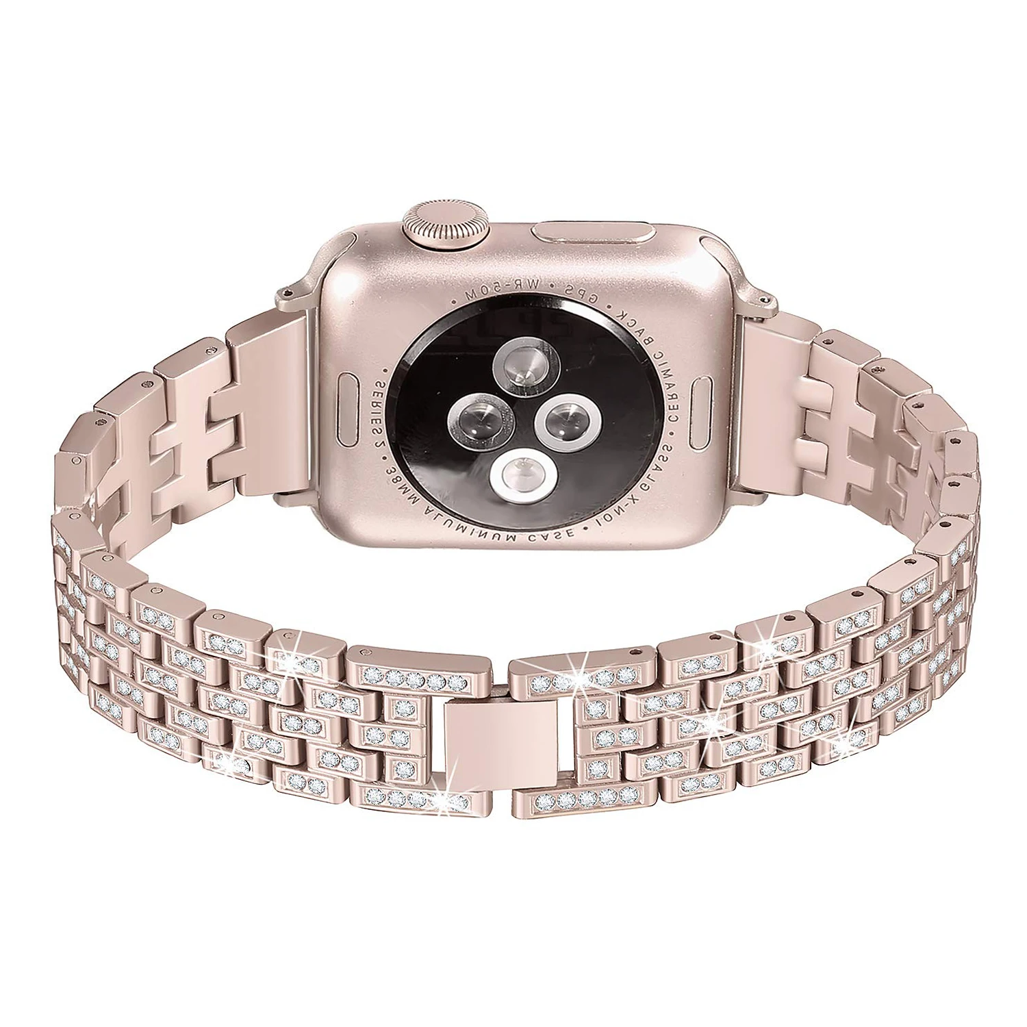 Бриллиантовый браслет ремешок для Apple Watch Band 42 мм 38 мм Женский браслет из нержавеющей стали для Apple Watch 40 мм 44 мм Серия 1 2 3 4 5