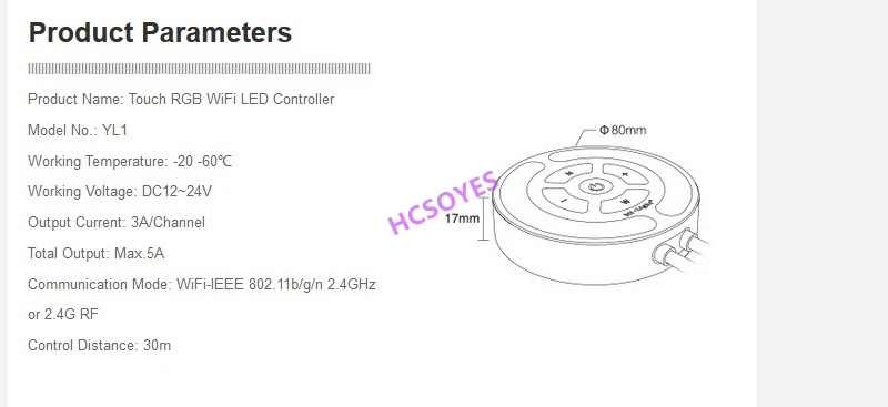 Milight YT1 2,4G WiFi беспроводной пульт YB1 9 Вт RGB+ CCT Светодиодная лампа прожектор YL1S/YL2S/YL1 приложение ИК Смартфон APP контроллер