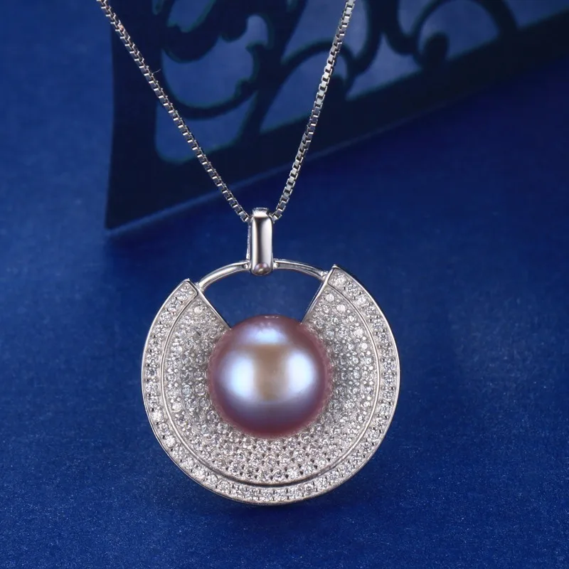 

Dainashi sector shiny 100% 925 silver pearl pendants and necklaces fine jewelry for women gifts