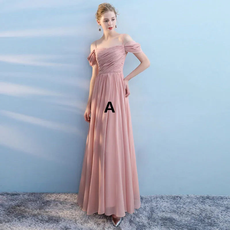 Женское длинное платье подружки невесты с шестью цветами недорогие платья в