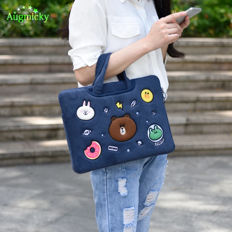 11 12 13 14 15 inch cute bear notebook sleeve bag cases laptop cover pouch for macbook air pro 13 3 dell sony acer hp xiaomi free global shipping