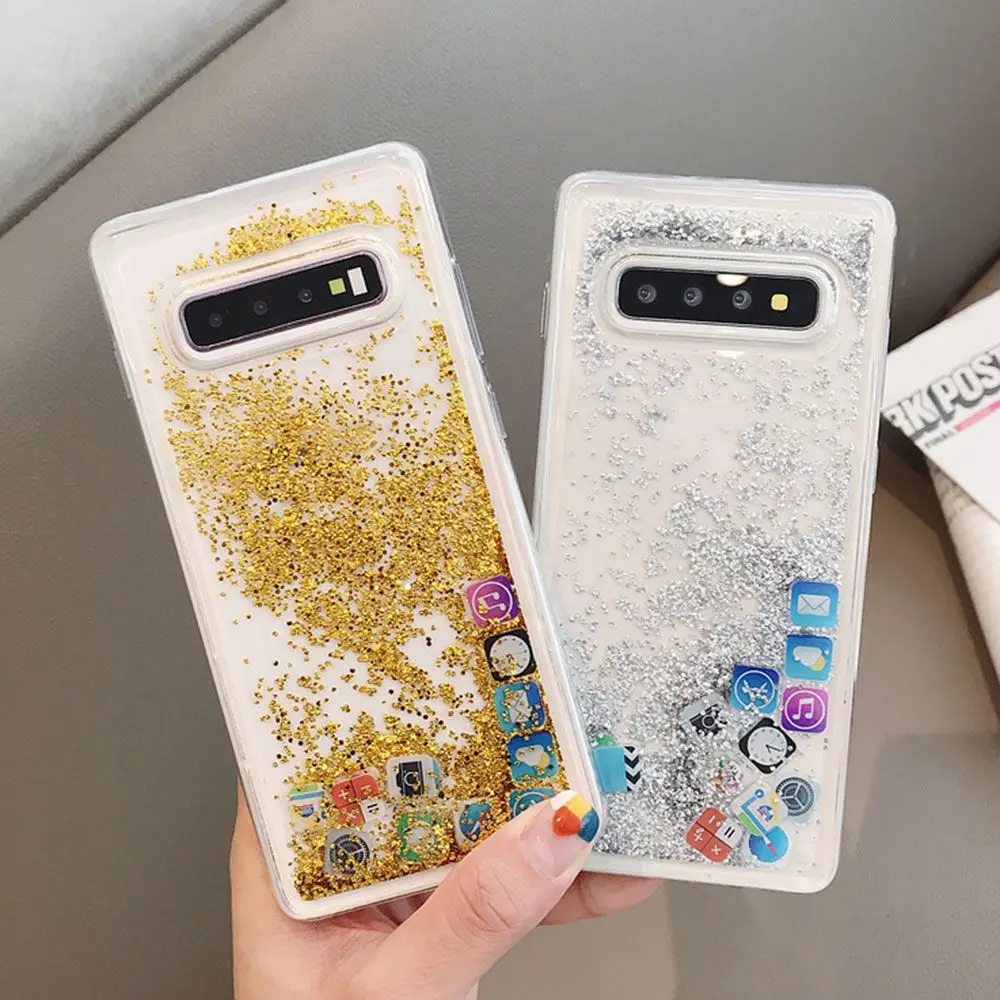 KISSCASE значок приложения чехол для телефона Samsung Galaxy S10 Plus зыбучий песок