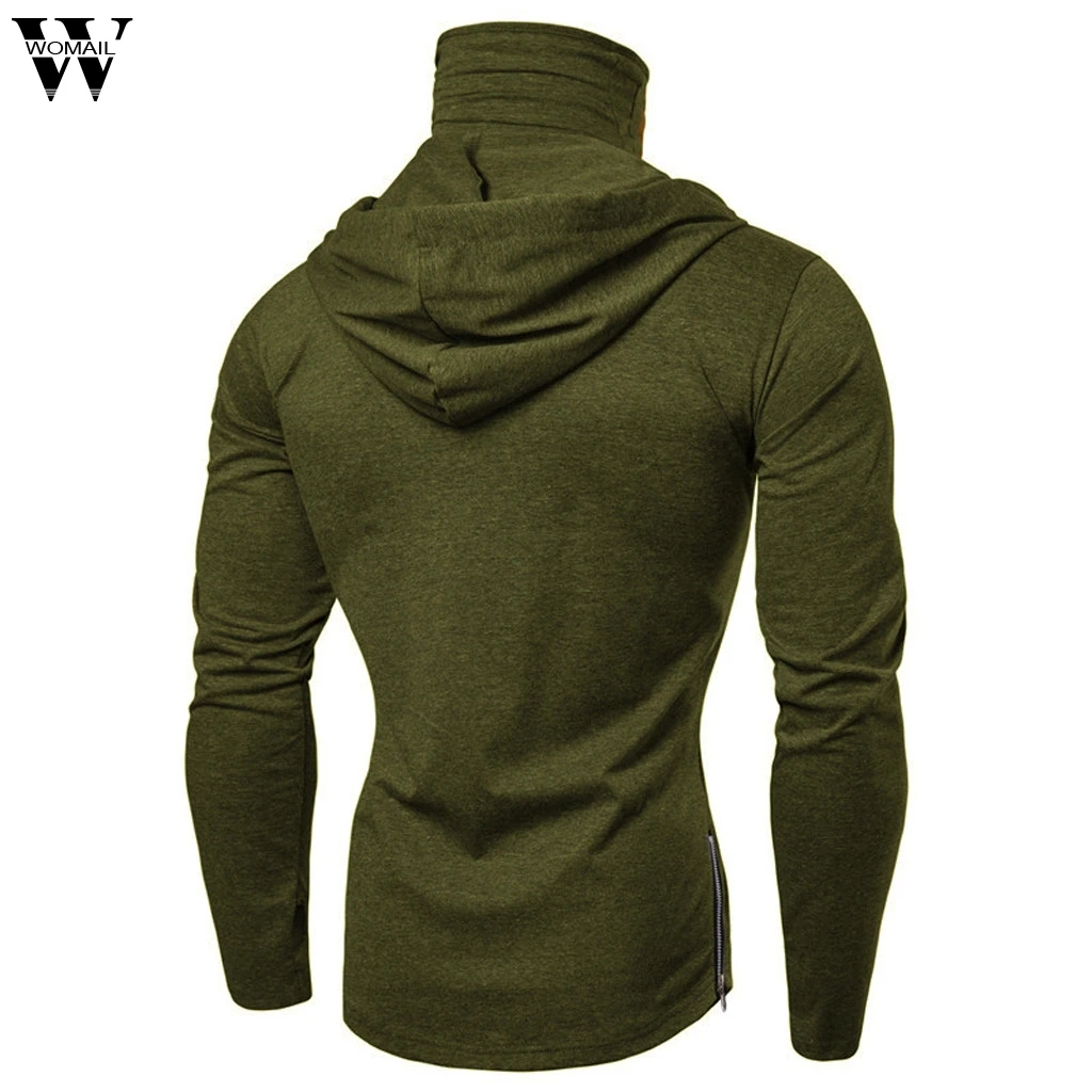 Womail Fashion Мужские лсення толстовка с капюшоном маска черепа Однотонная одежда пуловер с капюшоном и длинными рукавами Толстовка Топы Топмэн Толстовка