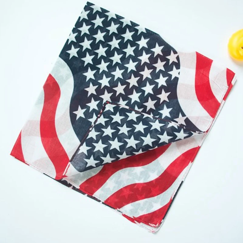США звезды Америка флаг Женская Повязка На Голову Бандана Шарф 55*55 см походные сарвы