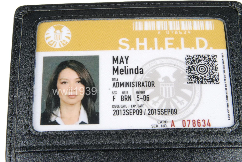 Мстители Агенты S. H. L. E. L. D щит значок в кожаный бумажник или держатель