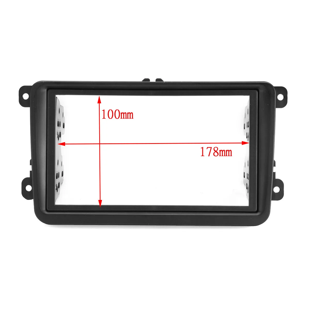 178x100mm Автомобиль 2 Din рамка радио аудио панель DVD CD тире для Volkswagen для VW Touran Caddy сиденье для Skoda Fabia Octavia - Название цвета: 178x100mm