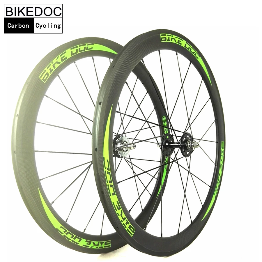 BIKEDOC Углеродные трековые велосипедные колеса 50 мм трубчатые Roue Velo Fixie с