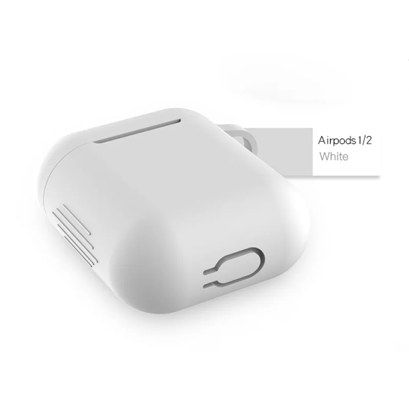 white Airpods 1 крышка защитная, крышка полная защитная крышка Портативный Силиконовый чехол для Apple airpods 2 Чехол - Цвет: white