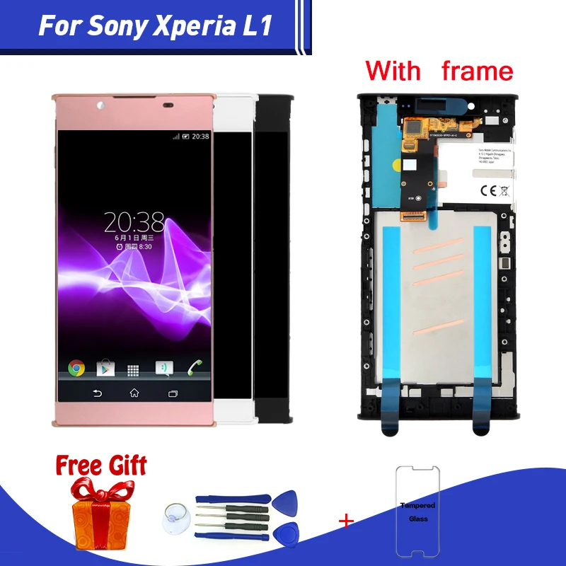 Для SONY Xperia L1 LCD + кодирующий преобразователь сенсорного экрана в сборе для Sony G3311