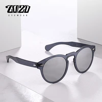 2020 brand vintage style unisex polarized sunglasses women rimless frame round flat lens men sun glasses gafas oculos pc1610